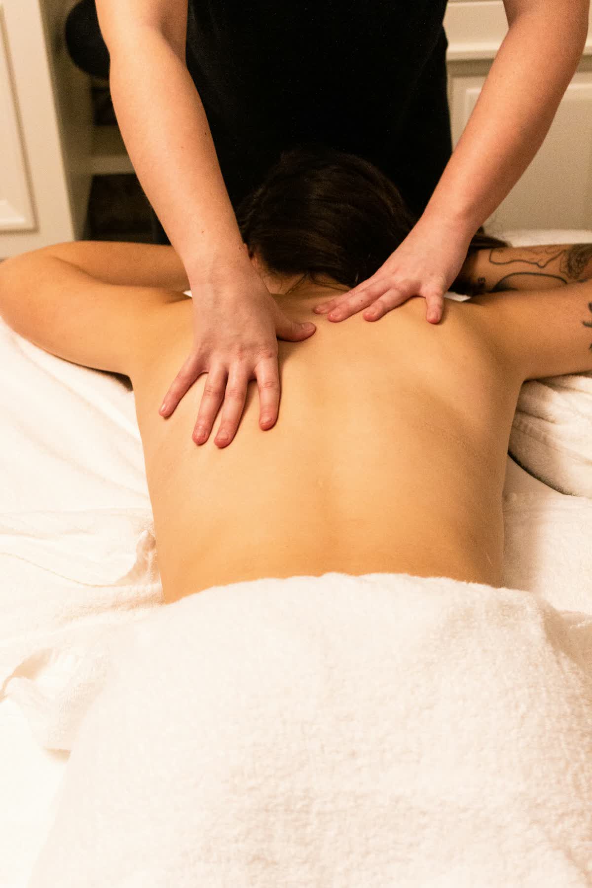 A massage in progress